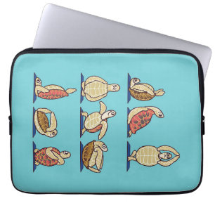Turtle Lover Green Sea Turtle Yoga Laptop Sleeve