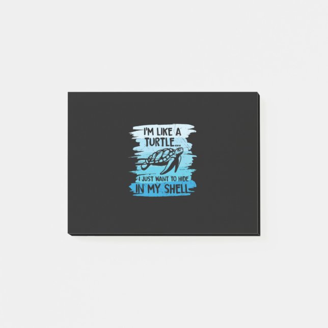 Turtle Lover | I Am Like A Turtle Post-it Notes (Front)