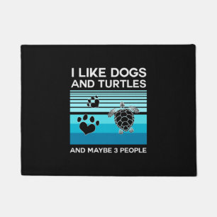 Turtle Lover I Like Dogs And Turtles Doormat