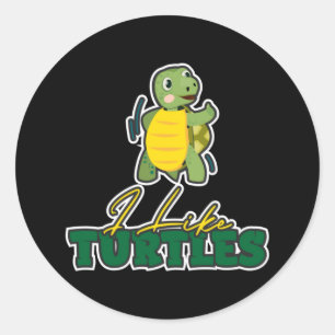 Turtle Lover   I Like Turtles Classic Round Sticker