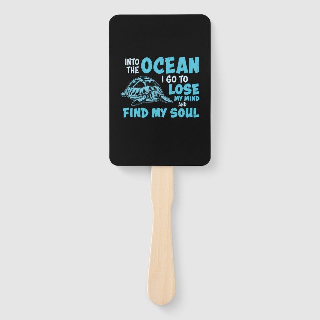 Turtle Lover | Into The Ocean Hand Fan (Front)
