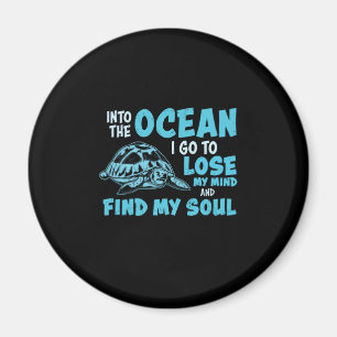 Turtle Lover Into The Ocean Magnet