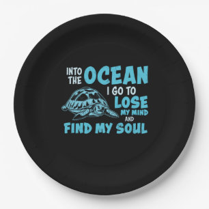 Turtle Lover   Into The Ocean Paper Plate