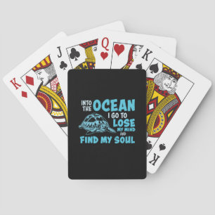 Turtle Lover Into The Ocean Playing Cards