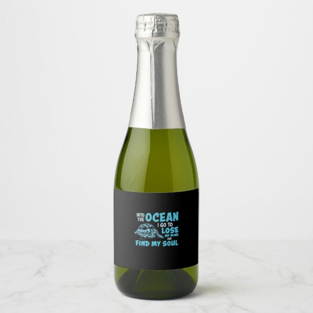 Turtle Lover | Into The Ocean Sparkling Wine Label (Front)