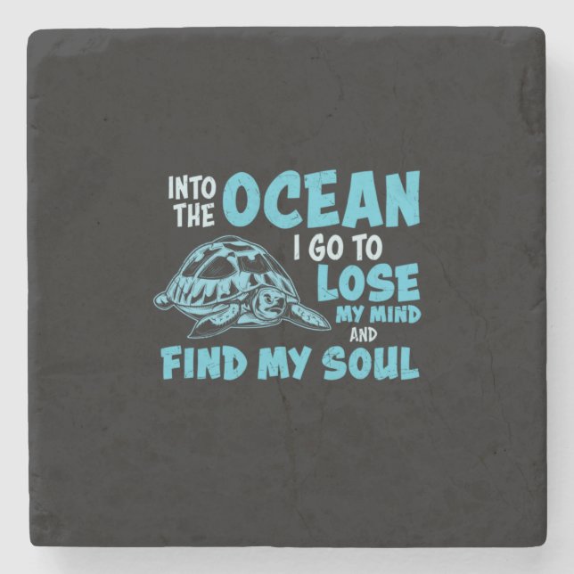 Turtle Lover | Into The Ocean Stone Coaster (Front)
