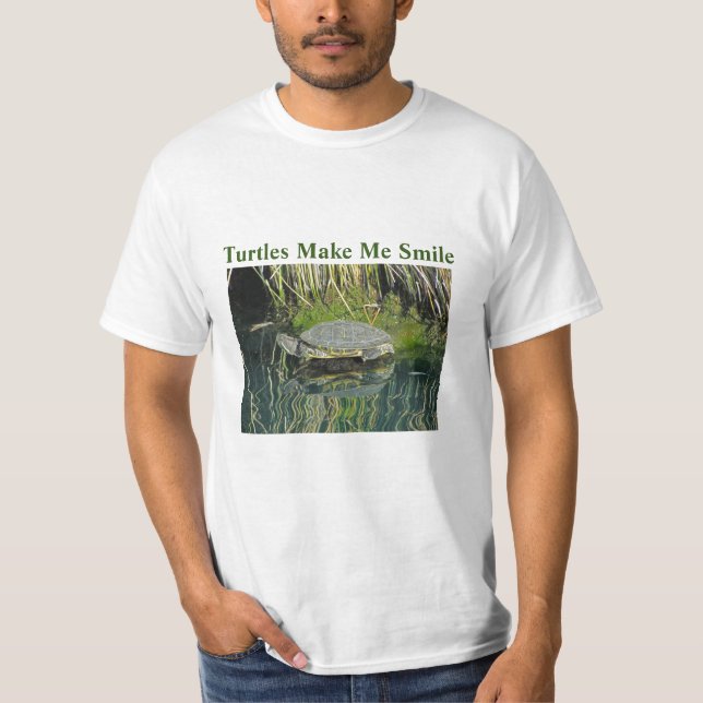 Turtle Lover Lake Animal Photo Nature Wildlife T-Shirt (Front)