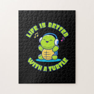 Turtle Lover   Life Is Better With A Turtle Jigsaw Puzzle