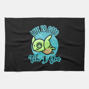 Turtle Lover   Life Is Good With A Turtle Tea Towel