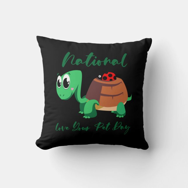 Turtle Lover | National Love Your Turtle Cushion (Front)