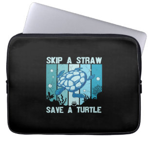 Turtle Lover Save A Turtle Laptop Sleeve
