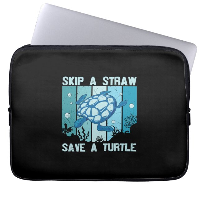 Turtle Lover | Save A Turtle Laptop Sleeve (Front)