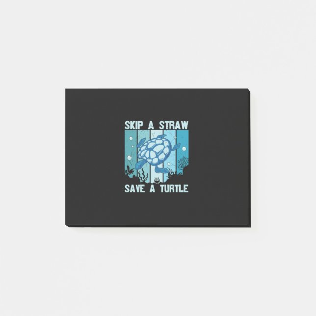 Turtle Lover | Save A Turtle Post-it Notes (Front)
