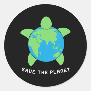 Turtle Lover   Save The Turtle Planet Classic Round Sticker