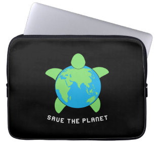 Turtle Lover Save The Turtle Planet Laptop Sleeve