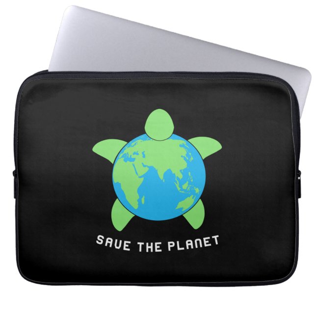 Turtle Lover | Save The Turtle Planet Laptop Sleeve (Front)