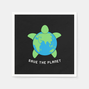 Turtle Lover Save The Turtle Planet Napkin