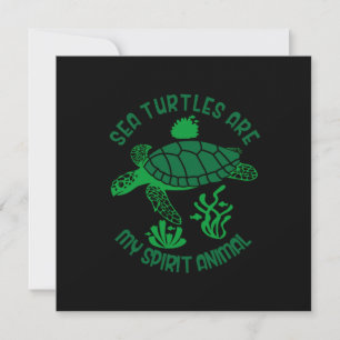 Turtle Lover Sea Turtles Are My Spirit Animal Holiday Card