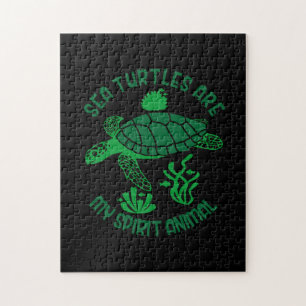 Turtle Lover Sea Turtles Are My Spirit Animal Jigsaw Puzzle