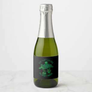 Turtle Lover Sea Turtles Are My Spirit Animal Sparkling Wine Label