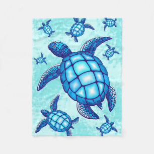 Turtle Lover Sea Turtles Crystal Water Fleece Blanket