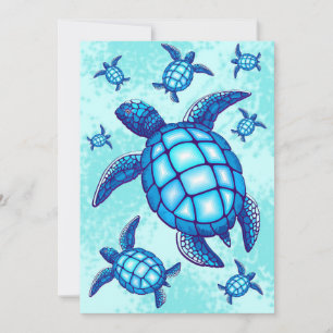 Turtle Lover Sea Turtles Crystal Water Invitation