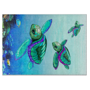 Turtle Lover Sea Turtles Dance Cutting Board