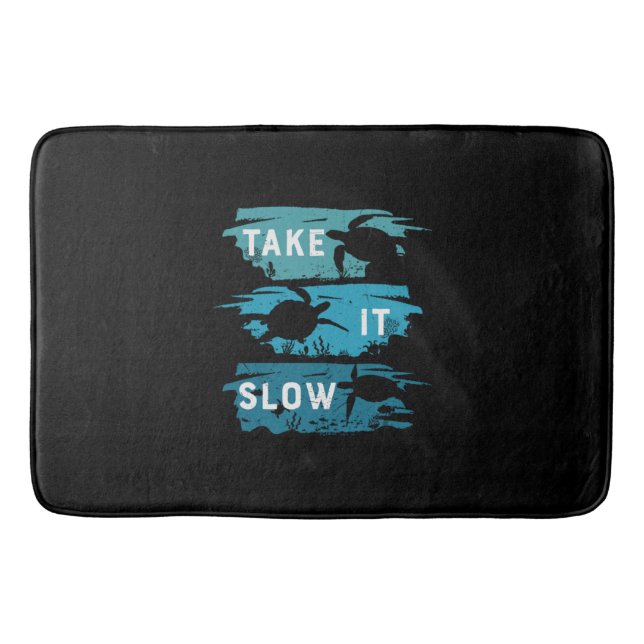 Turtle Lover | Take It Slow Bath Mat (Front)