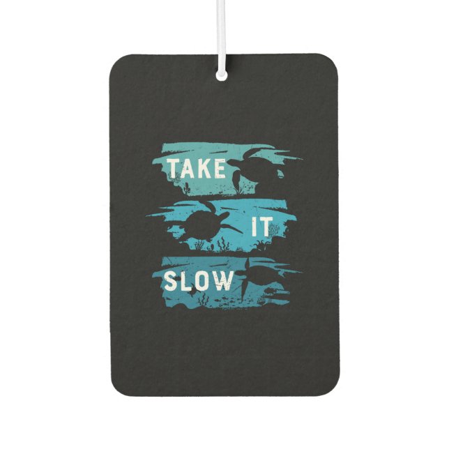 Turtle Lover | Take It Slow Car Air Freshener (Front)
