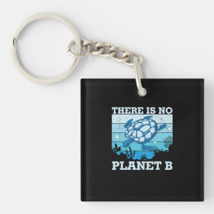 Turtle Lover   There Is No Planet B Key Ring