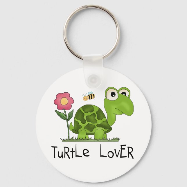 Turtle Lover Tshirts and Gifts Key Ring (Front)