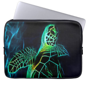 Turtle Lover Turtle Fractal Laptop Sleeve