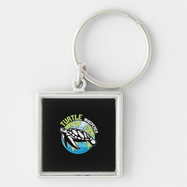 Turtle Lover | Turtle Whisperer Key Ring (Front)
