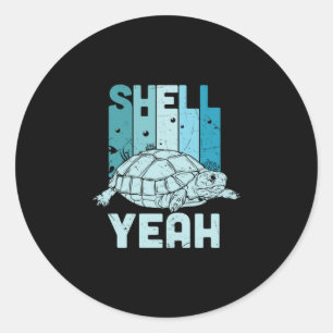 Turtle Lover   Turtle Yeah Classic Round Sticker