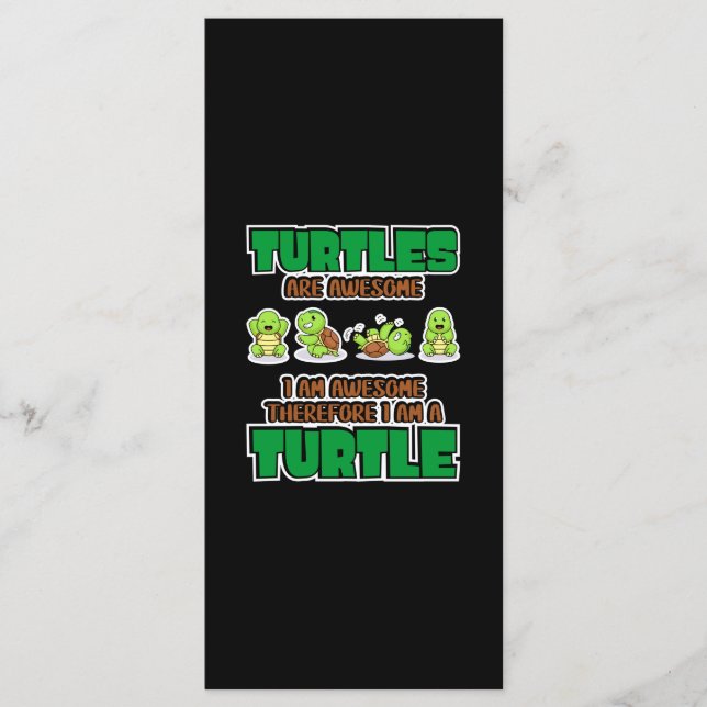 Turtle Lover | Turtles Are Awesome Menu (Front)