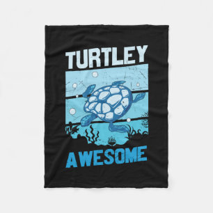 Turtle Lover Turtley Awesome Fleece Blanket