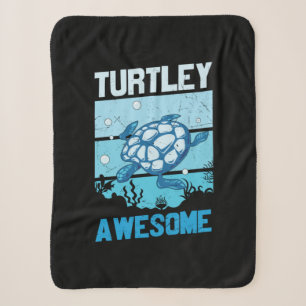 Turtle Lover Turtley Awesome Sherpa Blanket
