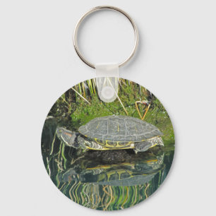 Turtle Lover Water Reflection Nature Wildlife Key Ring