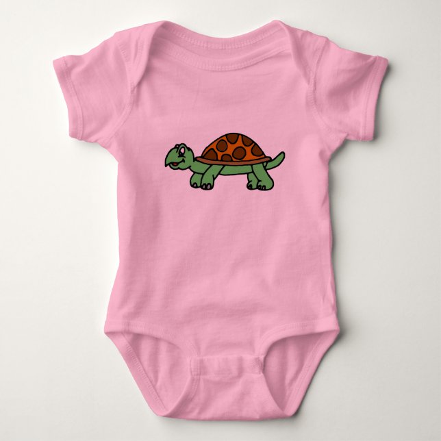 Turtle Lustig Baby Bodysuit (Front)