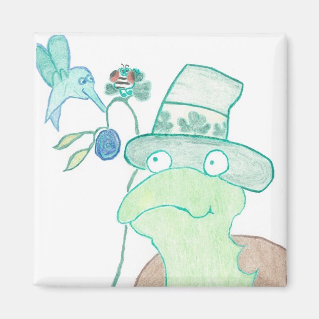 Turtle Magnet - 2"x2" Square (Front)