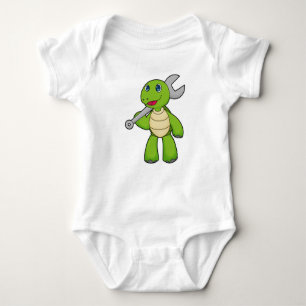 Turtle Mechanic Wrench Baby Bodysuit