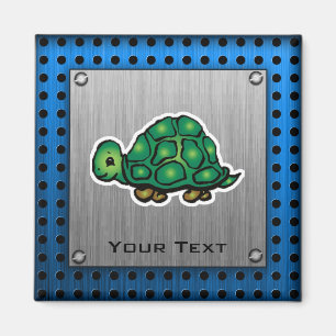 Turtle; Metal-look Magnet
