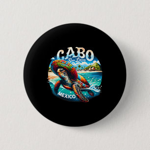 Turtle Mexico Cabo San Lucas Mexico Family Vacatio 6 Cm Round Badge