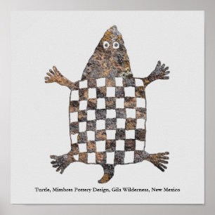 Turtle, Mimbres Pottery Design Poster