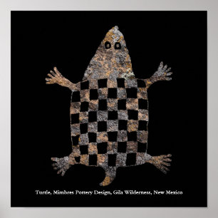 Turtle, Mimbres Pottery Design Poster