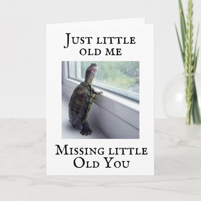 **TURTLE MISSES YOU ON YOUR BIRTHDAY** CARD (Front)