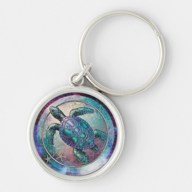 Turtle ‘Mosaic Sea Collection’ Keyring (Front)