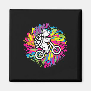 Turtle Mtb Cycling Mountain Biking Lover Tortoise Magnet