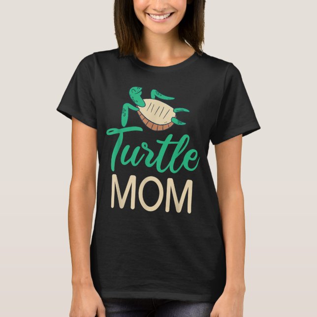 Turtle Mum Cute Sea Turtle Lover T-Shirt (Front)