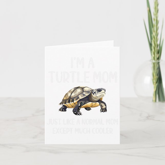 Turtle Mum Definition Funny Turtle Animals Lover M Card (Front)